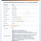 Jade Range 8800000038 Natural Gas Safety Control Valve 3.5" WC Model 7000BMVR