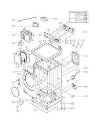 LG AGL72788007 Washer Control Panel Assembly