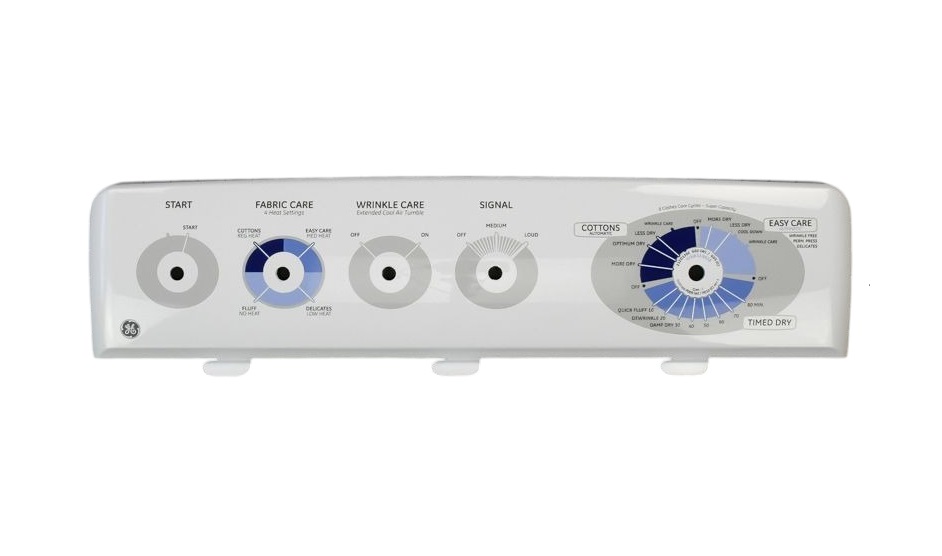 General Electric WE19M1486 Dryer Control Panel Backsplash Assembly