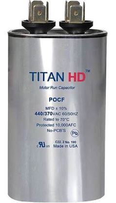Packard POCF40A Oval Run Capacitor 40 MFD 440/370 Volts Titan HD