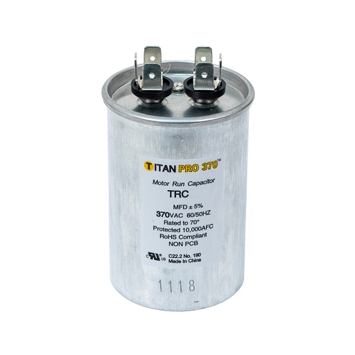 Packard TRC12.5 Round Run Capacitor 12.5 MFD 370V