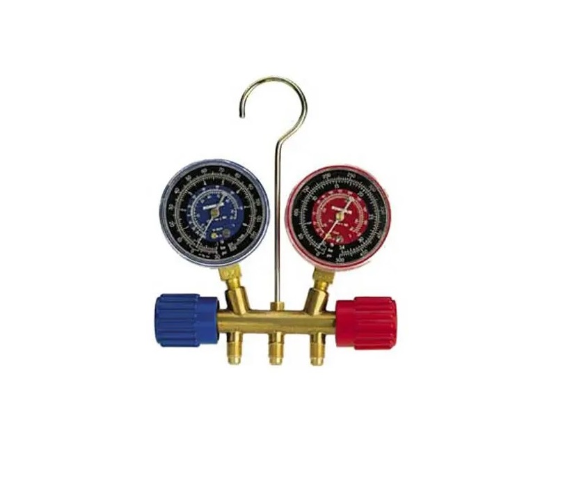 Advanced Test Products 40169 2-Valve Standard Side Wheel Hoses R22/134A Manifold 1/2" Gauges Set-60"