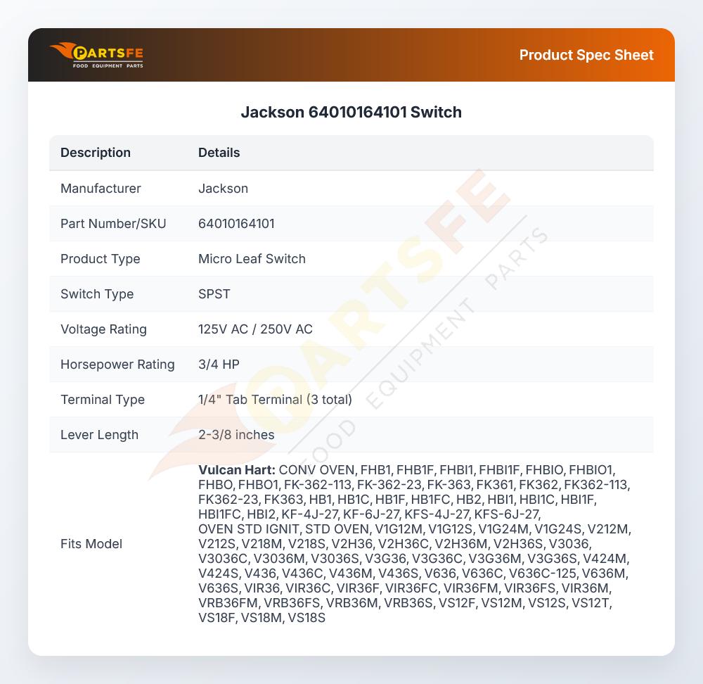 Jackson 64010164101 Switch